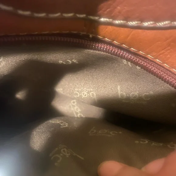 Born Concept Brown Leather Crossbody Bag w/attached lipstick holder - Picture 6 of 11